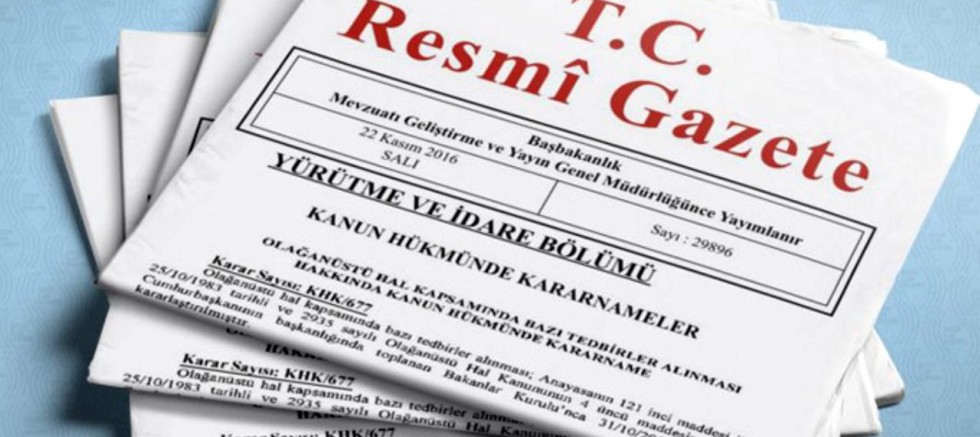 Karar Resmi Gazete’de!