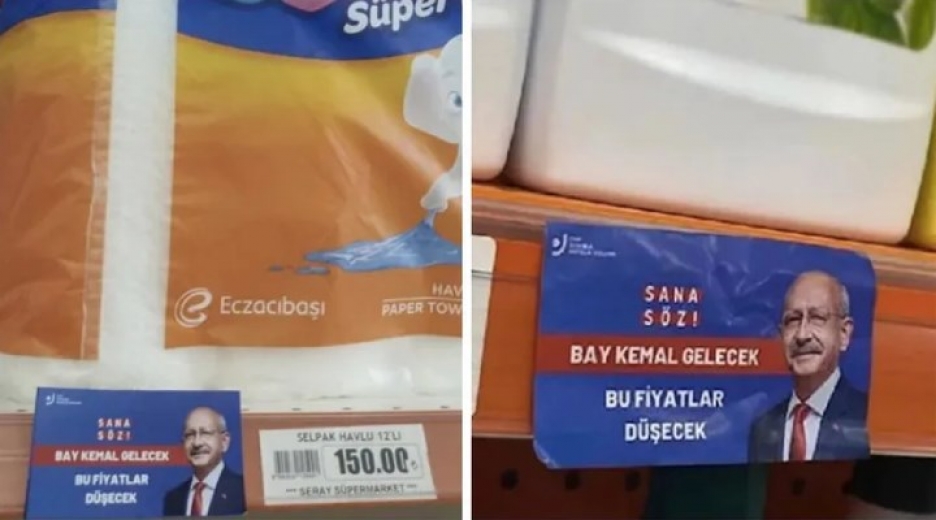 Market raflarında Kılıçdaroğlu