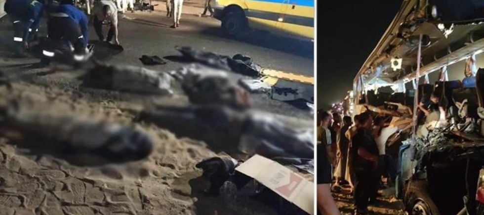 Mısır’da yolcu otobüsünün kamyona çarptığı kazada