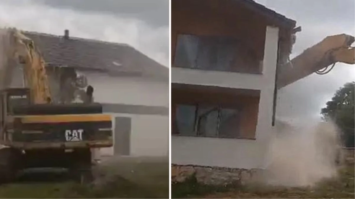 İBB ekipleri, Şile’deki kaçak yapıları yıktı