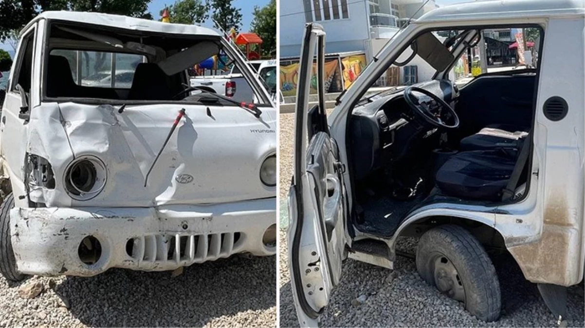 Kontrolden çıkan kamyonet ünlü sanatçı Halil Ergün’ün evinin bahçesine daldı