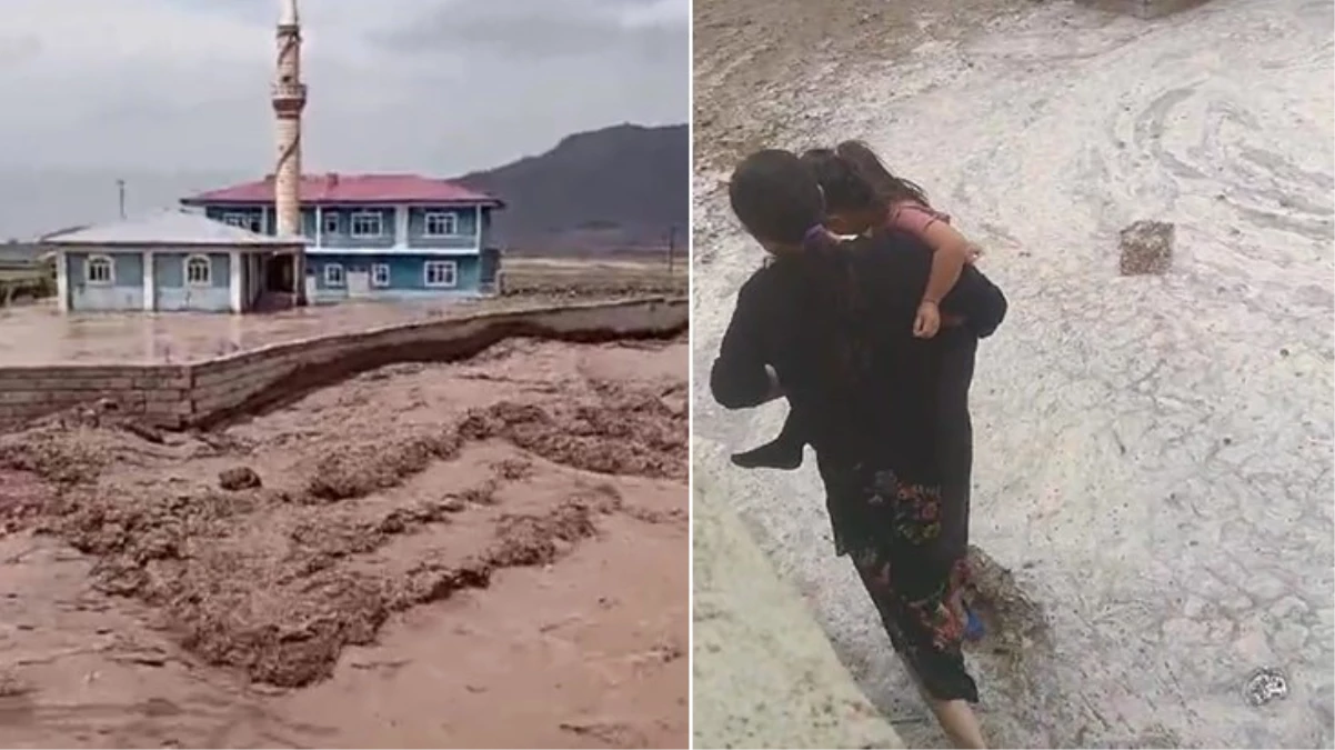 Doğubayazıt’ta sağanak sonrası sel! Evler ve tarım arazileri su altında kaldı