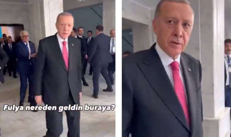 Erdoğan’ın Fulya Öztürk şaşkınlığı kameralarda