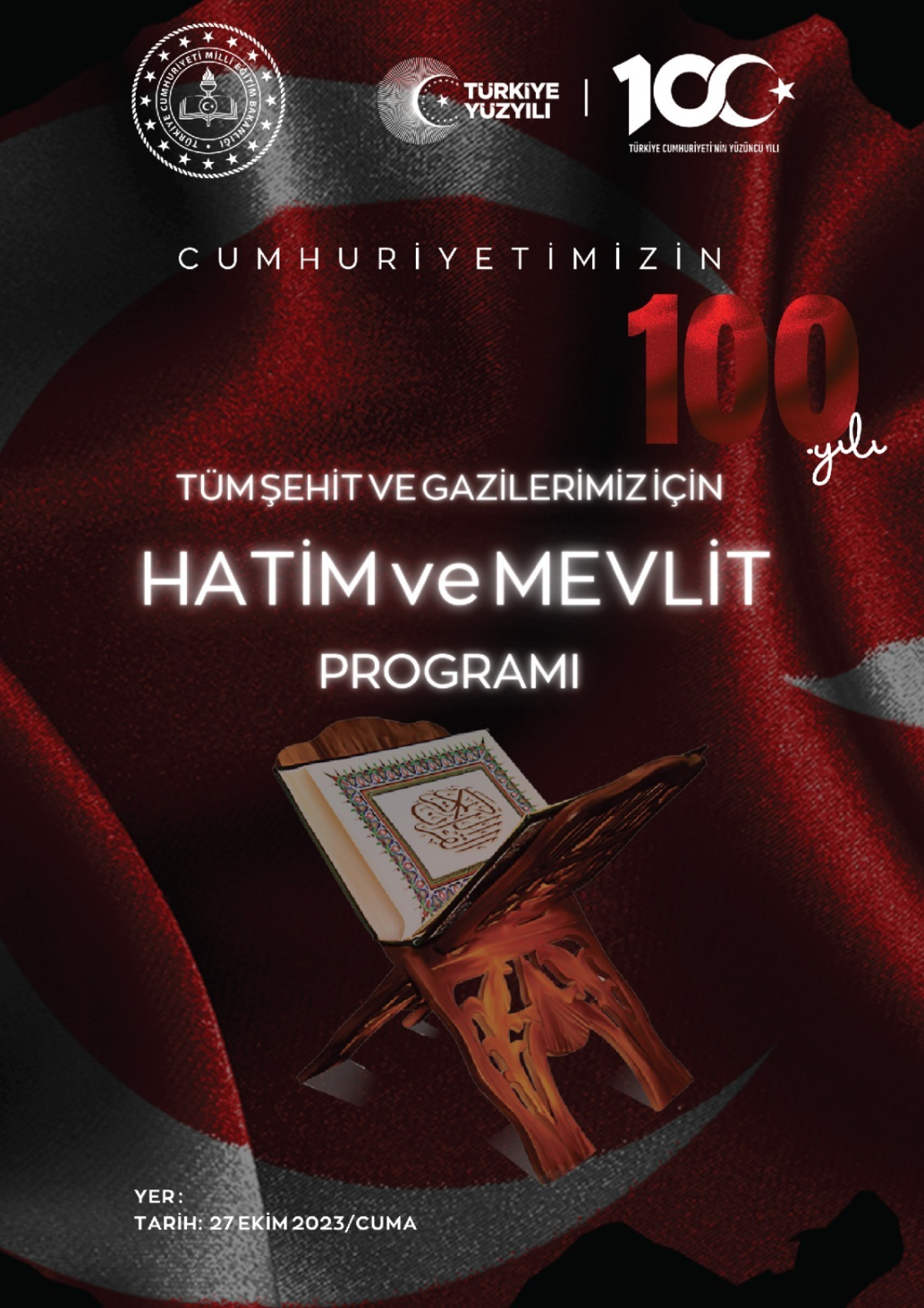 MEB'in 100. yıl programı: Cumhuriyet için mevlitli kutlama