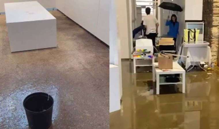 Contemporary İstanbul’u su bastı: Eserler zarar gördü