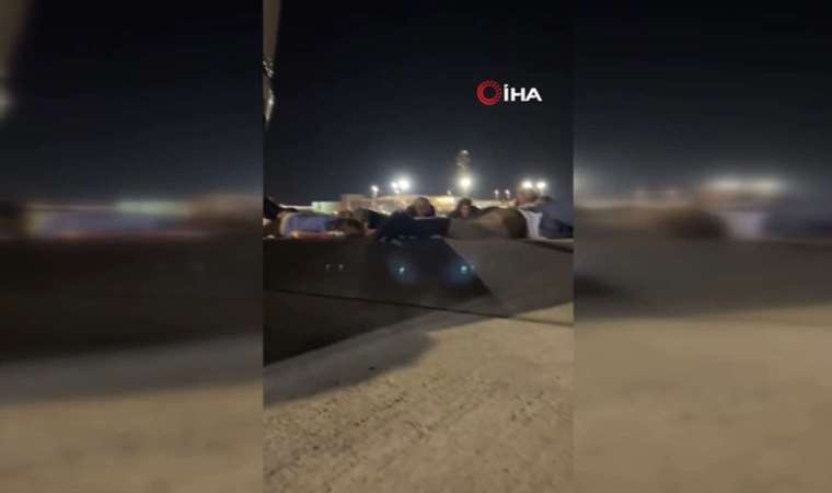 Havaalanında alarm verildi: Scholz yere yattı