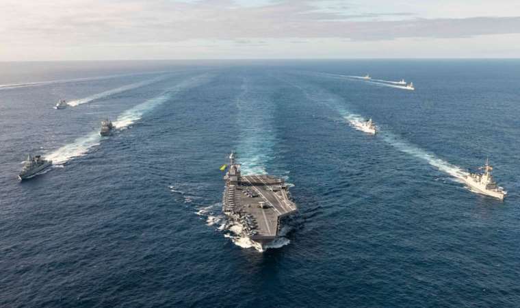 İsrail’e destek için… Dünya’nın en büyük uçak gemisi Doğu Akdeniz’de görevine başladı!