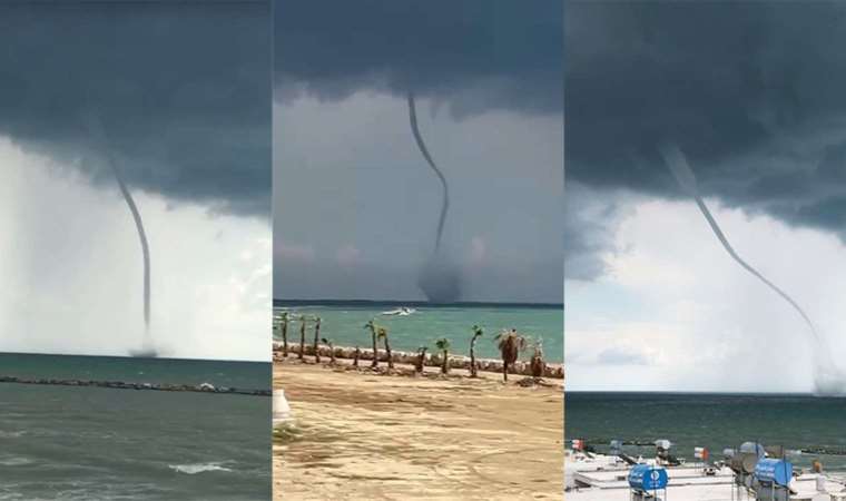 Saniye saniye kaydedildi… Adana’da hortum paniği!