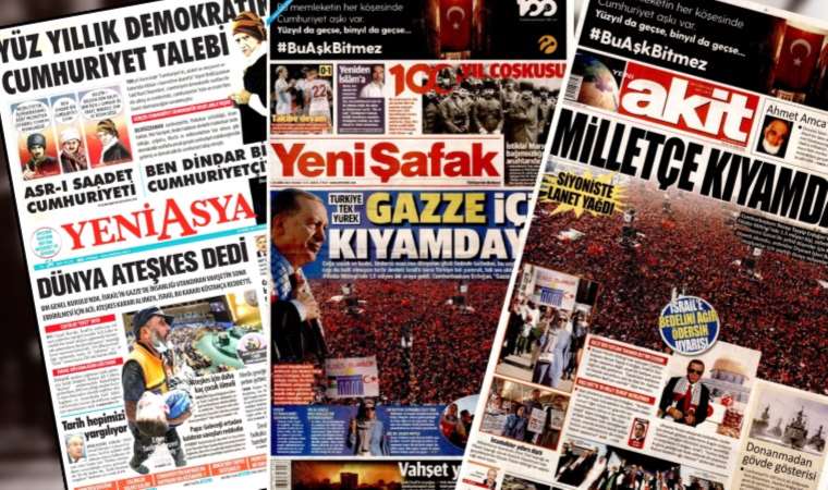 Aynılar aynı yere: Manşetlerinde ne Atatürk ne Cumhuriyet var!