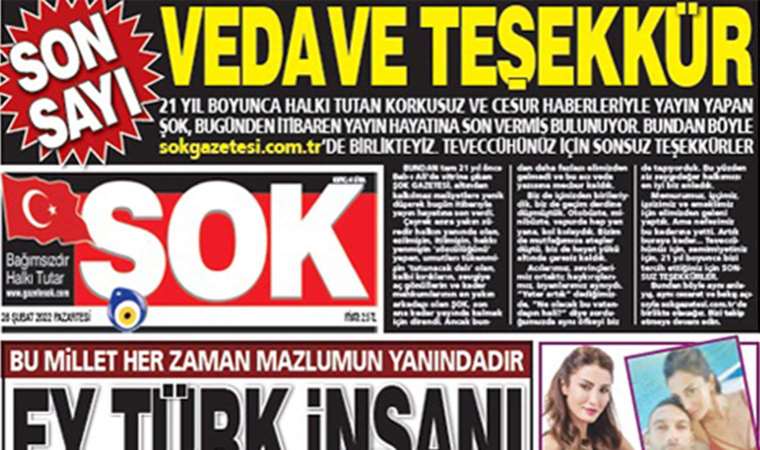 Basılı yayıma son vermişti, Şok gazetesi geri dönüyor