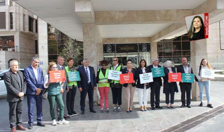 Göktürklüler mahkeme kararının ardından AKP’li belediyenin önünde buluştu: Verilen ruhsat iptal edilmeli!