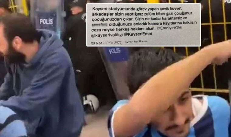 Stadyumda biber gazı sıkan polislerle ilgili paylaşıma ‘hakaret’ten para cezası