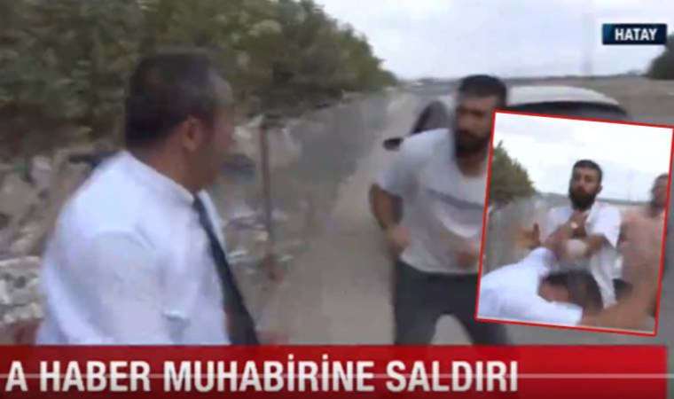 A Haber muhabirine saldırı! Tekme tokat…