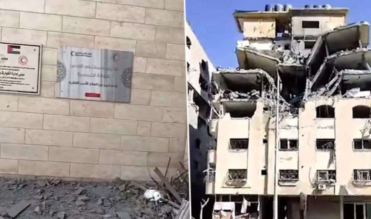 İsrail’den Filistin Kızılayı deposuna saldırı