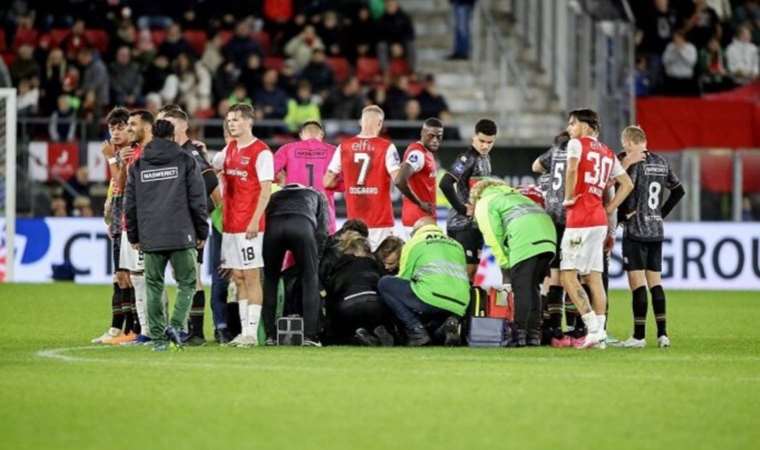 AZ Alkmaar – NEC Nijmegen maçı kalp krizi nedeniyle durdu!