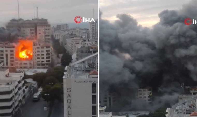 İsrail, Gazze’de 14 katlı binayı vurdu!