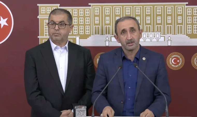 HÜDA PAR, Hamas yetkilileriyle Meclis’te açıklama yaptı, hükümete tepki gösterdi