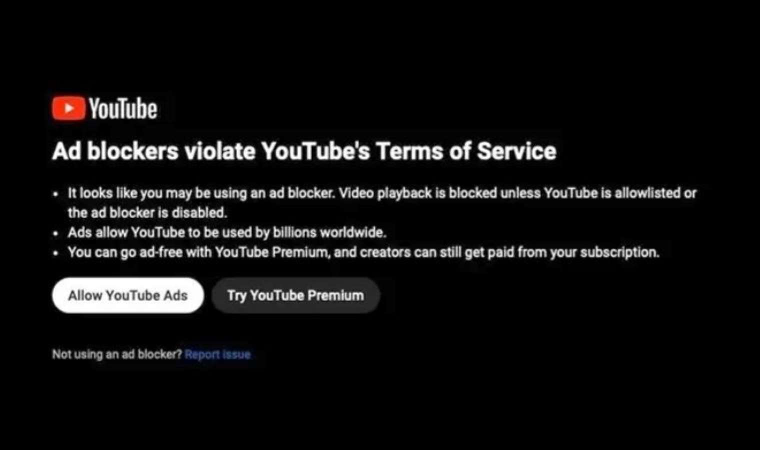 YouTube reklam engelleyicileri kısıtlamaya başladı