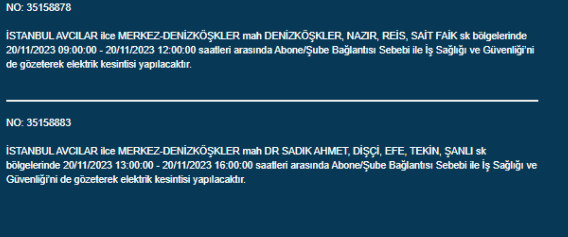 İstanbul'da 33 İlçede elektrik kesintisi: 20 Kasım Pazartesi elektrik kesintilerinin yapılacağı ilçeler hangileri? İstanbul'da elektrikler ne zaman gelecek?