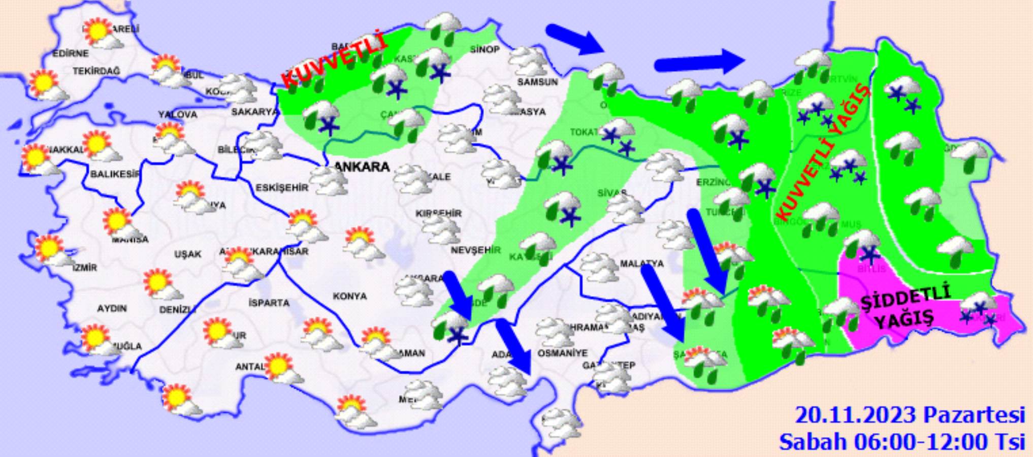 Meteoroloji ve AFAD'dan çok sayıda ile 'sarı' ve 'turuncu' kodlu uyarı