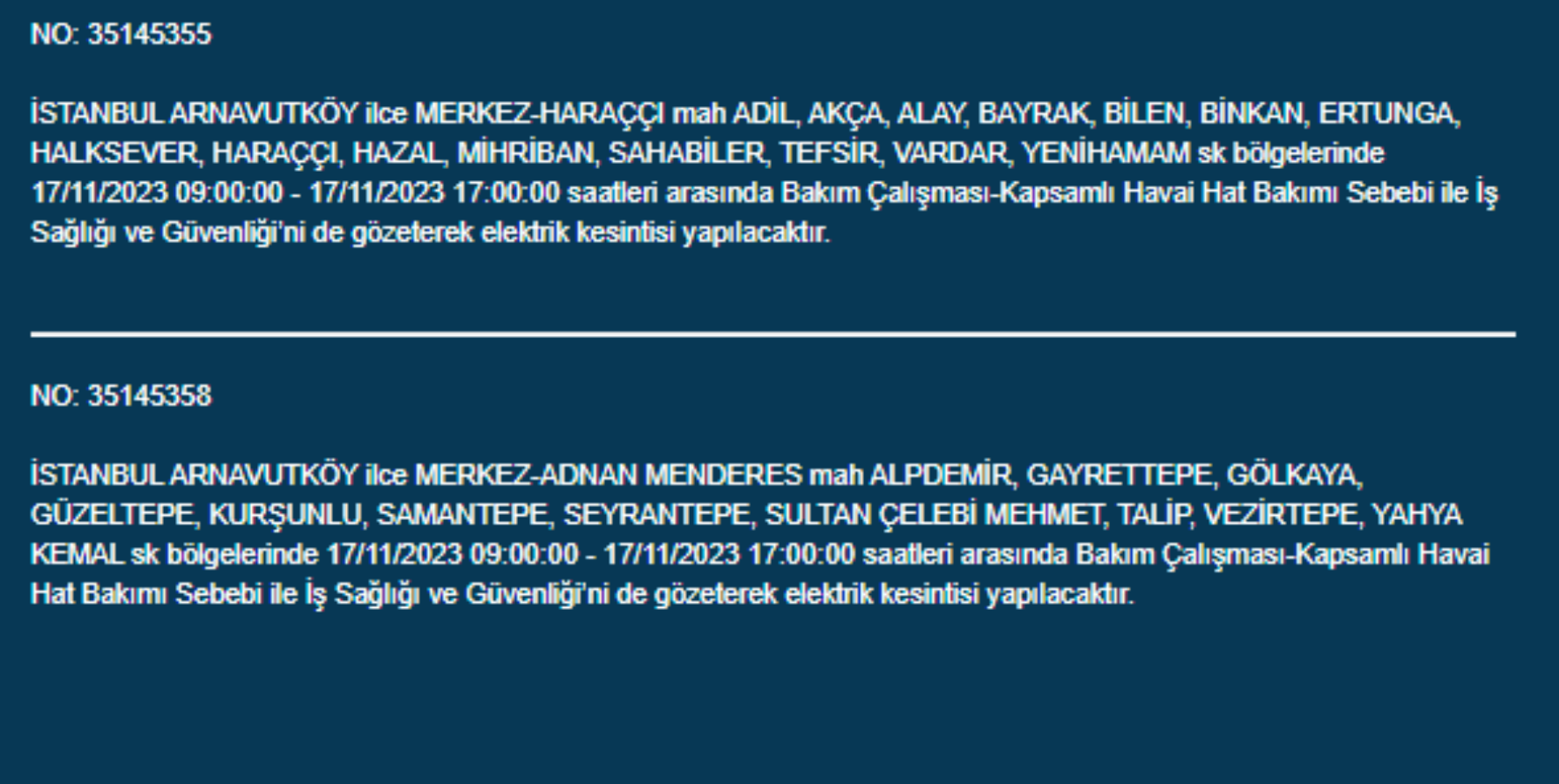 İstanbul'da 32 ilçede elektrikler kesilecek: 17 Kasım elektrikler ne zaman gelecek? Hangi ilçelerde elektrik kesilecek?