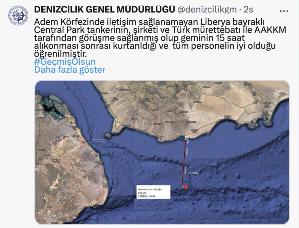 Yemen'de kaçırılan ve içinde Türk denizcilerin de bulunduğu gemi kurtarıldı!