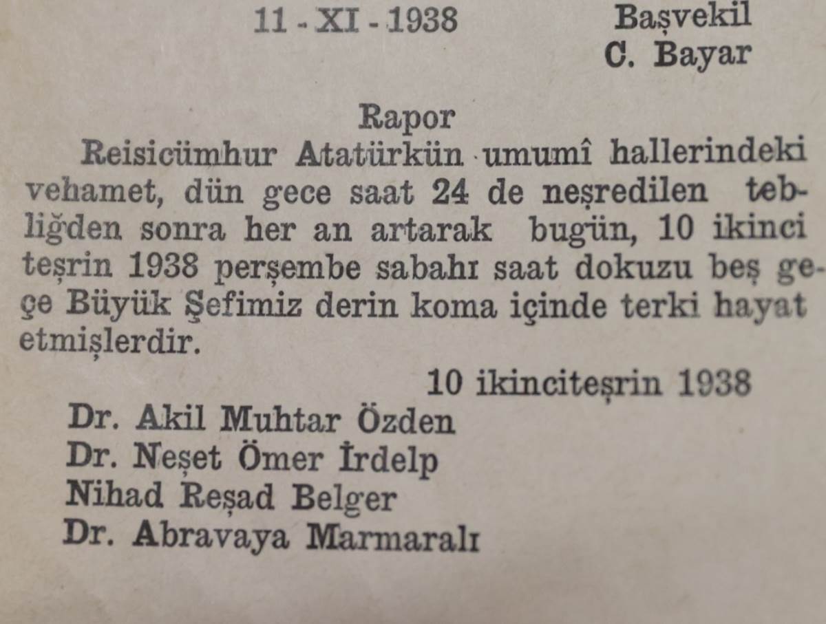 11 Kasım 1938 TBMM ilk anma: Hıçkırıklar ve ağlama sesleri ile...