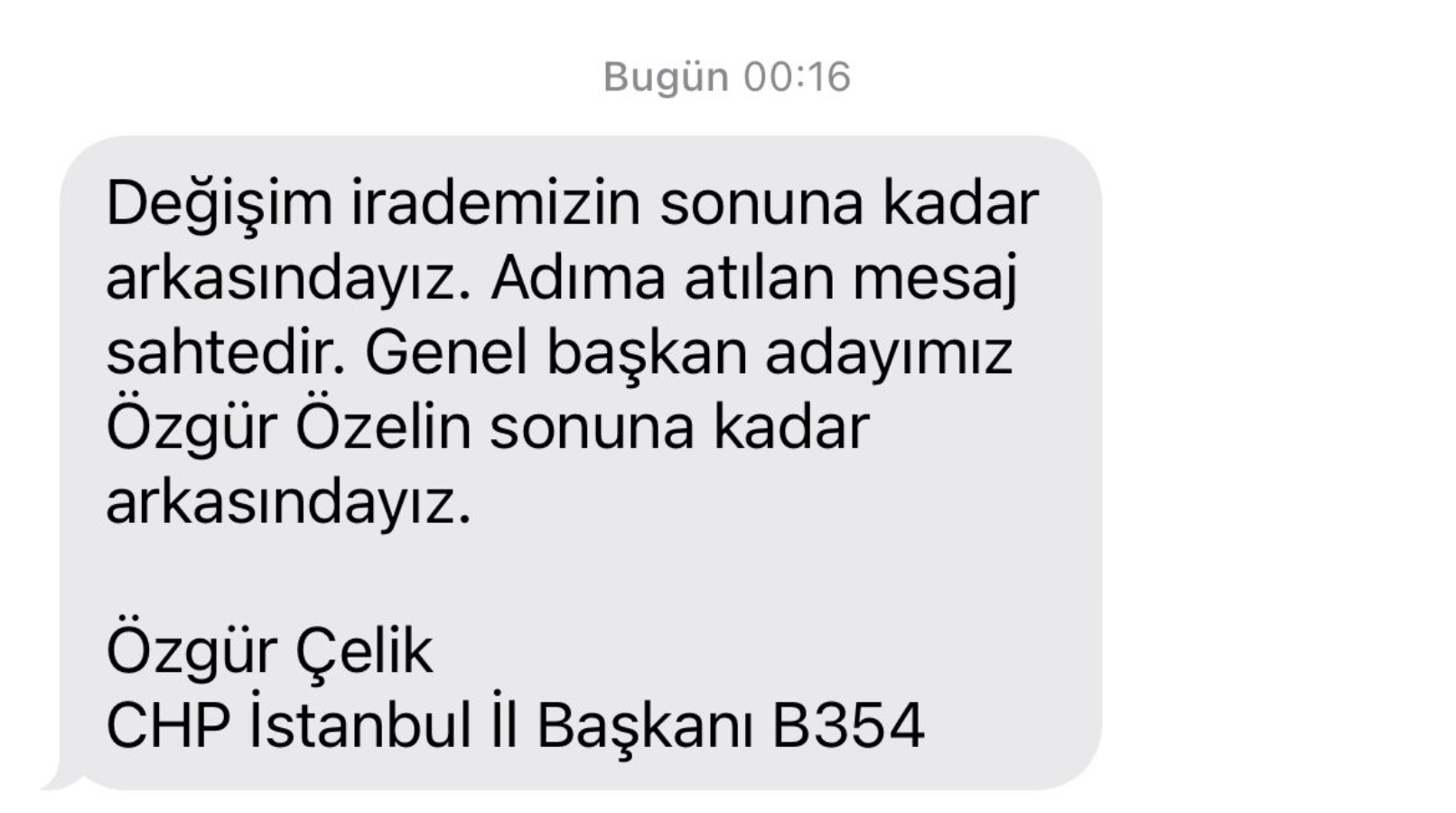 İstanbul delegelerine sahte mesaj atıldı: Özgür Çelik’ten açıklama geldi