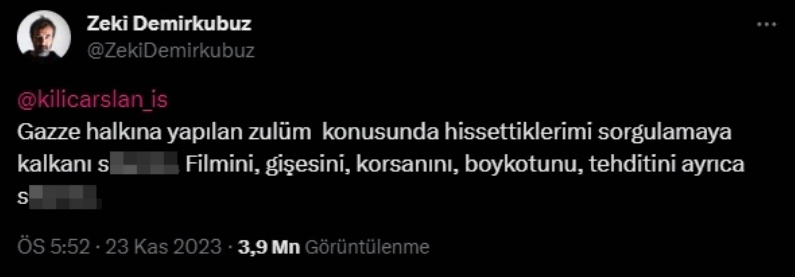 Zeki Demirkubuz'dan, Yeni Şafak yazarına 'küfürlü' yanıt