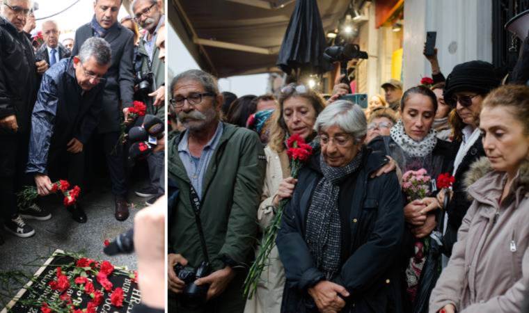 Hrant Dink’in arkadaşları, Agos gazetesi önünde açıklama yaptı: Bu davanın peşini bırakmayacağız
