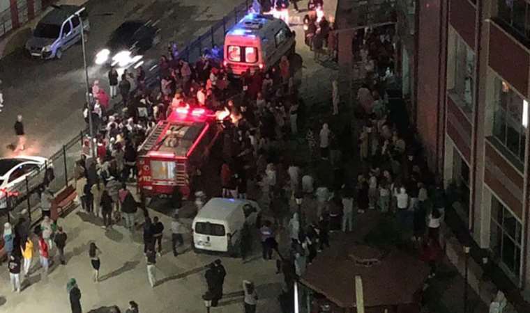 Rize’deki KYK yurdunda boş bir asansör arıza nedeniyle zemine çakıldı