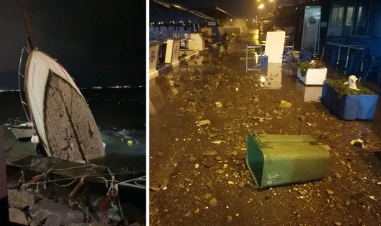 İstanbul’da ‘fırtına’ kabusu: Silivri’de iş yerinin çatısı uçtu, Kartal’da tekne battı!