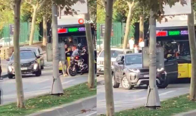 İETT otobüsünün önünü kesti, şoföre ve yolculara dehşeti yaşattı!