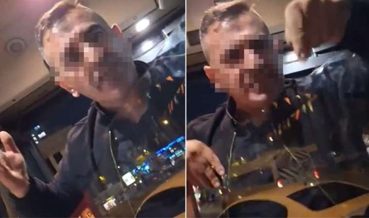 Dehşet dolu anlar… İETT otobüsünün önünü kesti!