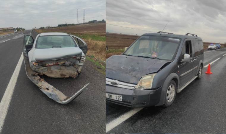 Aynı yöne giden iki otomobil çarpıştı: 6 kişi yaralandı!