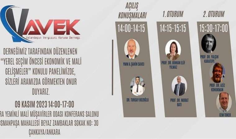 Vatandaşın Vergisini Koruma Derneği’nden yerel seçim öncesi panel