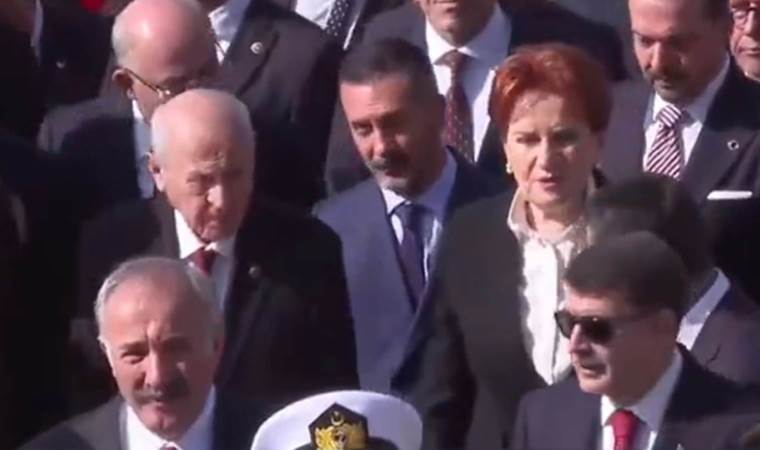 Anıtkabir’de dikkat çeken anlar: Devlet Bahçeli ve Meral Akşener yan yana