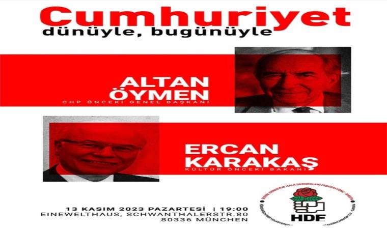 HDF’den Münih’te ‘Cumhuriyet’ paneli