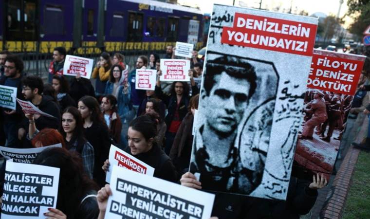 6. Filo’nun denize döküldüğü yerde protesto: Gençler Filistin için yürüdü
