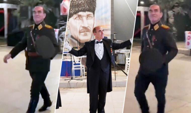 ADD etkinliğinde tepki çeken görüntüler: Atatürk kılığında masaları dolaşıp, misafirlere selam verdi