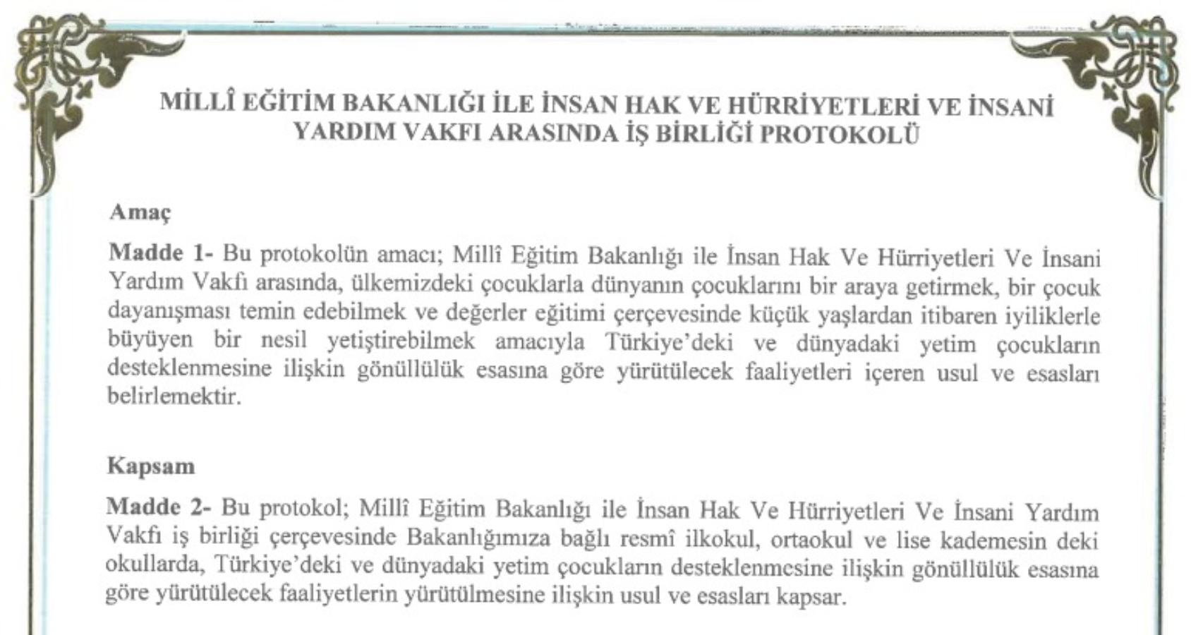 Anaokulları İHH'ye 'emanet': Sakarya'da Milli Eğitim Bakanlığı ile İnsani Yardım Vakfı'nın imzaladığı protokolün dışına çıkıldı