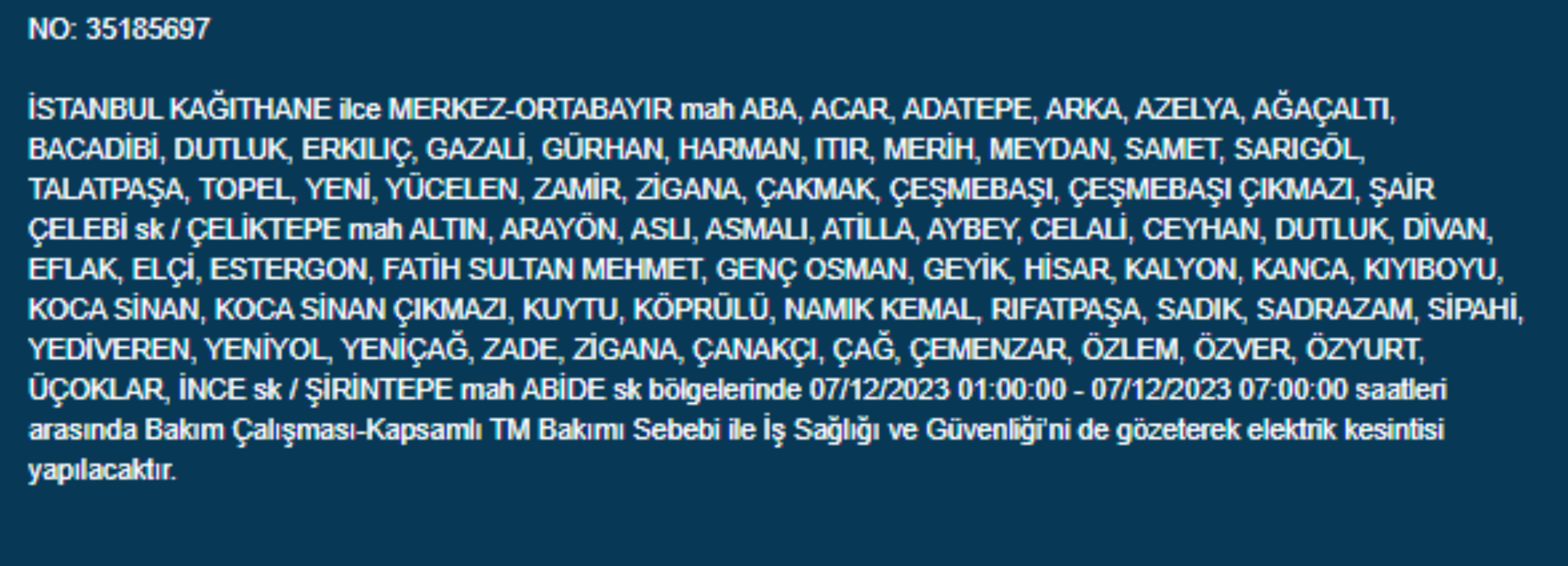 İstanbul'da 32 ilçede elektrik kesintisi: İstanbul'da bugün elektrik kesintisi yaşanacak ilçeler hangileri? İstanbul'da elektrikler ne zaman gelecek?