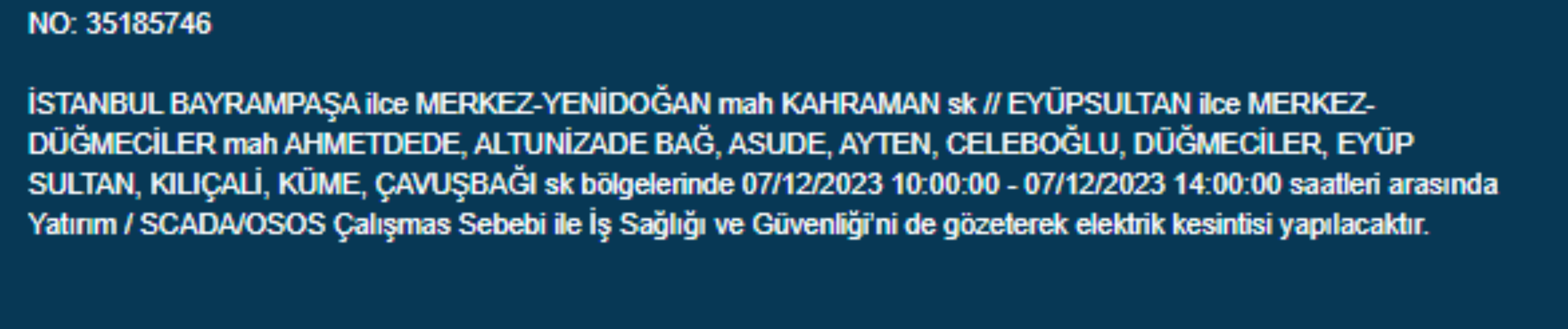 İstanbul'da 32 ilçede elektrik kesintisi: İstanbul'da bugün elektrik kesintisi yaşanacak ilçeler hangileri? İstanbul'da elektrikler ne zaman gelecek?