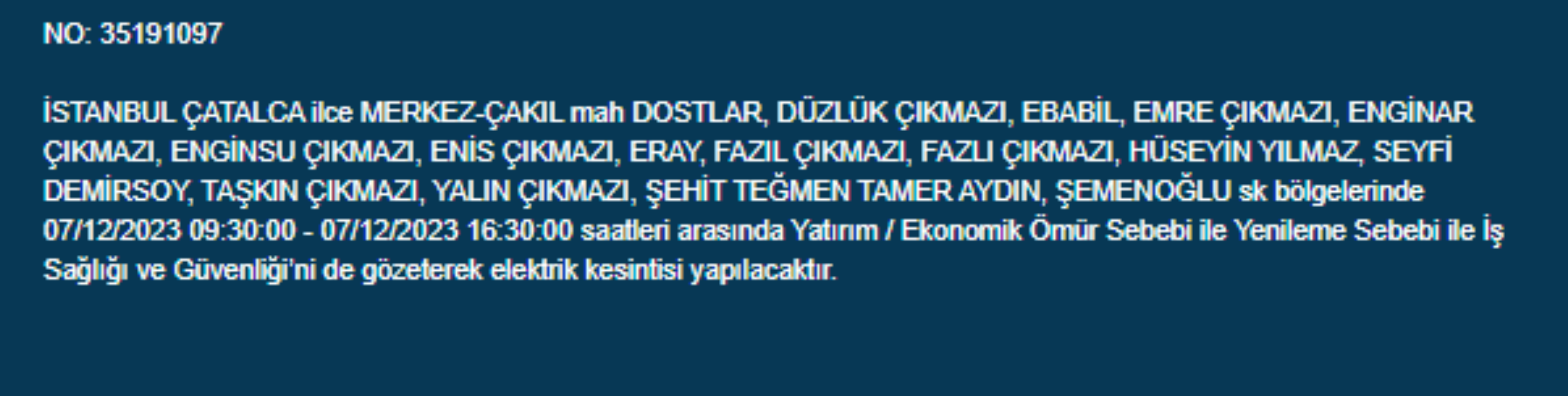 İstanbul'da 32 ilçede elektrik kesintisi: İstanbul'da bugün elektrik kesintisi yaşanacak ilçeler hangileri? İstanbul'da elektrikler ne zaman gelecek?