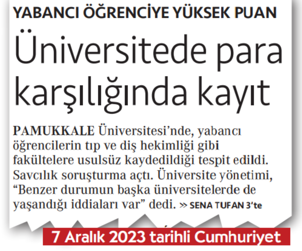 Cumhuriyet gündeme getirmişti: Pamukkale Üniversitesi rektörüne soruşturma