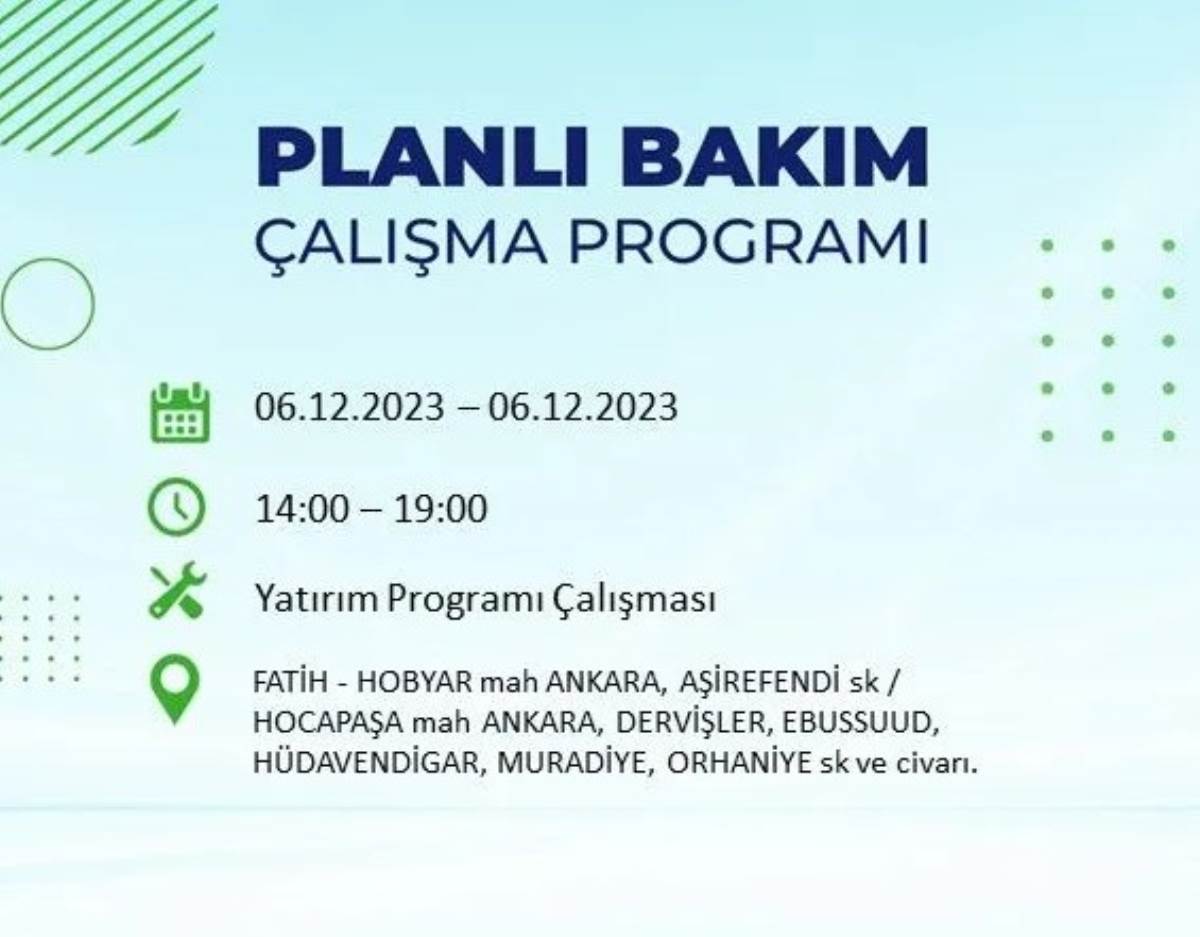 BEDAŞ duyurdu... İşte İstanbul'da bugün elektrik kesintisi yaşanacak ilçeler!