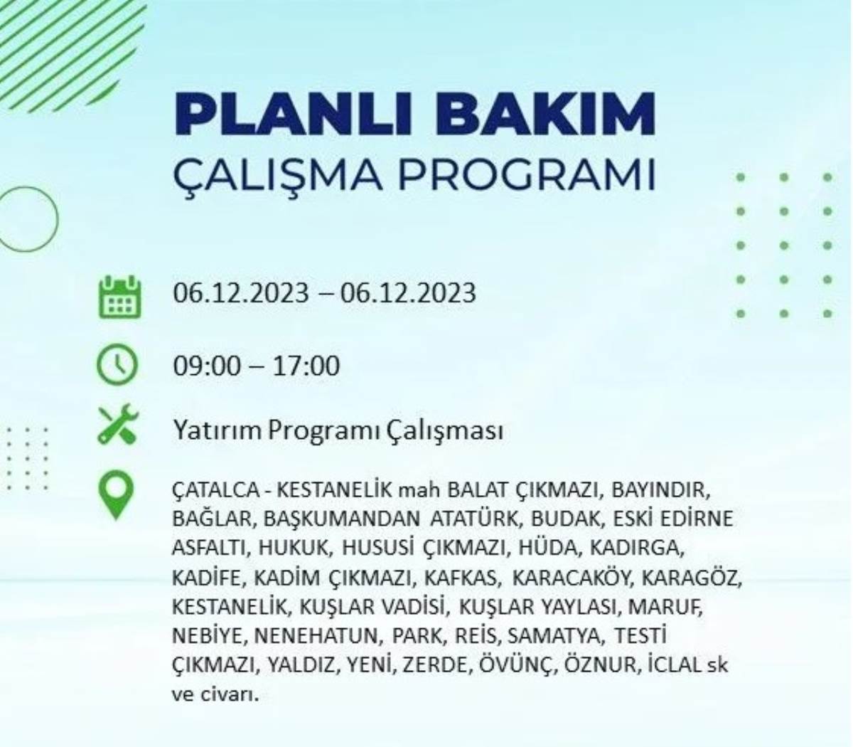 BEDAŞ duyurdu... İşte İstanbul'da bugün elektrik kesintisi yaşanacak ilçeler!