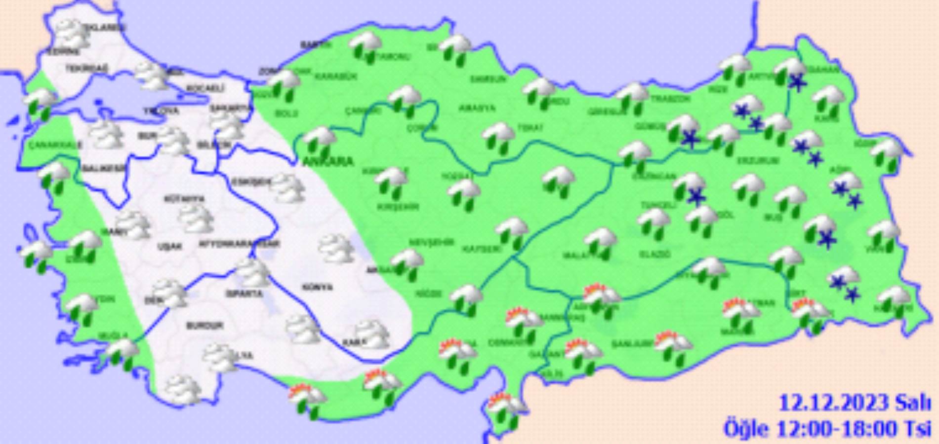 Meteoroloji açıkladı: 12 Aralık 2023 hava durumu raporu... Bugün hava nasıl olacak? Sağanak yağış bekleniyor mu?