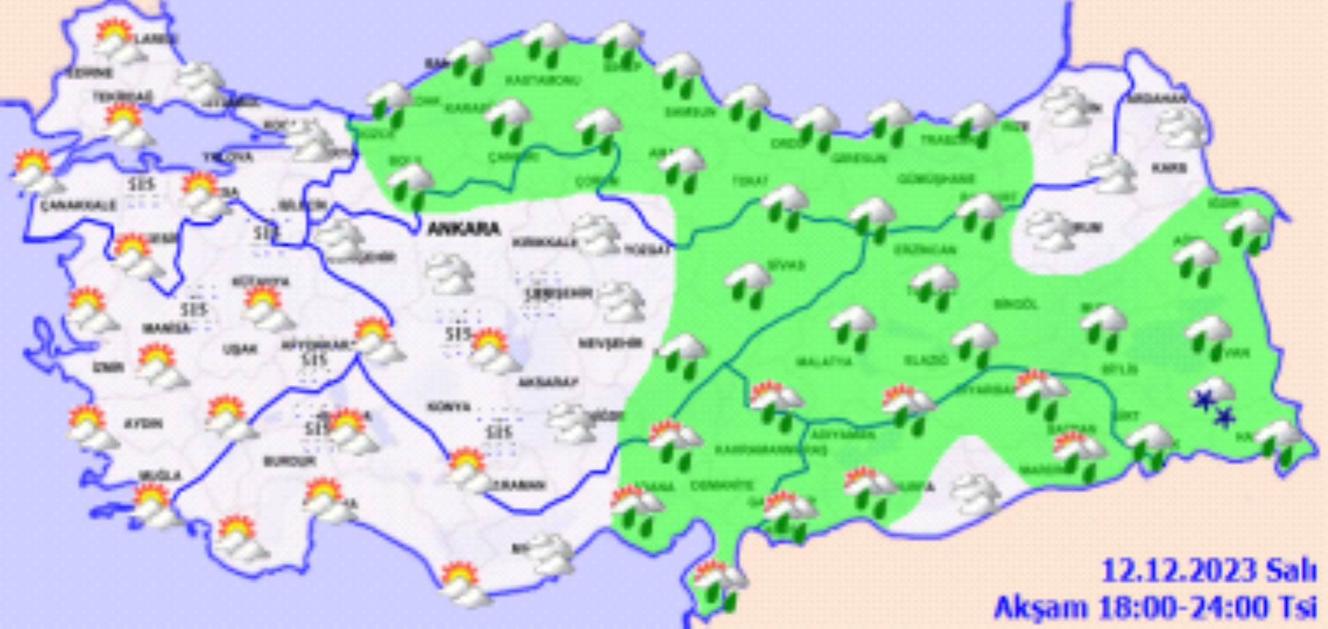 Meteoroloji açıkladı: 12 Aralık 2023 hava durumu raporu... Bugün hava nasıl olacak? Sağanak yağış bekleniyor mu?