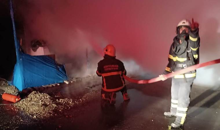 Adıyaman’da konteyner kentte korkutan yangın!